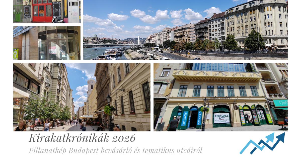 Kirakatkrónikák 2026: javuló főutcák, új gócpontok és átalakuló üzleti mix Budapest belvárosában